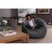 Latitude Run® Extra Large Classic Bean Bag Polyester/Scratch/Tear Resistant/Microfiber/Microsuede in Gray | 18 H x 60 W x 60 D in | Wayfair