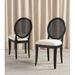 ClickDecor Linen Solid Wood Side Chair Wood/Upholstered/Fabric in Black | 38.5 H x 19.3 W x 22.5 D in | Wayfair SFV2130B-SET2