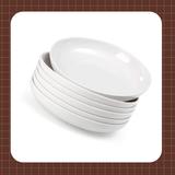 Hokku Designs Melamine Pasta Bowls, 6 Pack 9 Inches 30 Oz Large Salad Serving Bowls, Shallow Salad Bowls, Dinner Deep Plates | Wayfair