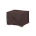 Breakwater Bay Heavy Duty Waterproof Outdoor Square Ottoman Deck Box Cover, Weather Protection Storage Bench Cover, in Brown | Wayfair