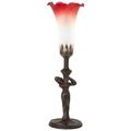 Meyda Lighting Red and White 15 Inch Accent Lamp - 259388