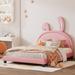 Upholstered Leather Full Size Rabbit-shape Platform Bed