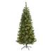 6’ Mountain Pine Artificial Christmas Tree, Warm Clear LED Lights - 6 Foot