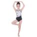 SILVERCELL 3-14Y Girls Leotard Gymnastics Ballet Dancewear Practice Outfits Kids Biketard Unitards One Piece With Shorts