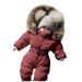 wofedyo Baby Girl Clothes Outerwear Romper Coat Warm Baby Jacket Snowsuit Girls Hooded Jumpsuit Girls Coat&Jacket Baby Clothes