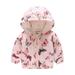 wofedyo Baby Boy Clothes Toddler Kids Baby Boys Girls Cartoon Dinosaur Rainbow Camouflage Zip Windproof Jacket Hooded Trench Lightweight Kids Coats Windbreaker Casual Outerwear Baby Clothes