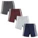 Hudson Baby Boy Shorts Bottoms 4-Pack Burgundy Navy 3-6 Months