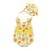 wofedyo Baby Girl Clothes Baby Straps Print Romper Fruit Sunsuit Girls Bodysuit Hat Girls Romper&Jumpsuit Baby Clothes