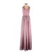 White by Vera Wang Cocktail Dress - Maxi: Pink Dresses - Women's Size 0
