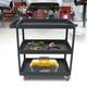 3-Tier Heavy Duty Rolling Utility Tool Cart Service Organizer Storage Trolley