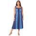 Plus Size Women's Light & Easy Stretch Tank Dress by Catherines in French Blue Animal Print (Size 6X)