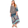 Plus Size Women's Halcion Boho Maxi Dress by June+Vie in Multi Boho Patchwork (Size 10/12)