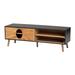 Chester Modern And Contemporary Two-Tone Dark And Natural Brown Finished Wood Tv Stand by Baxton Studio in Dark Brown Natural Brown Gold