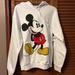 Disney Shirts | Disney Mickey Mouse White Hooded Sweatshirt **Mens Small / Nwt** | Color: White | Size: S