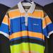 Adidas Shirts | Adidas Mens Multicolor Striped Short Sleeve Collared Polo Shirt Size Extra Large | Color: Blue/Orange | Size: Xl