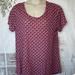 Lularoe Tops | Lularoe Classic T Womens Geometric Pink Casual Top Shirt Sz. X Large Xl New | Color: Black/Pink | Size: Xl