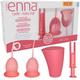 enna Cycle Easy Cup Size S - 2 Menstrual Cups + Applicator + Sterilizer and Transport Box