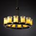 Justice Design Group Veneto Luce 28 Inch 12 Light Chandelier - GLA-8763-16-GLDC-MBLK