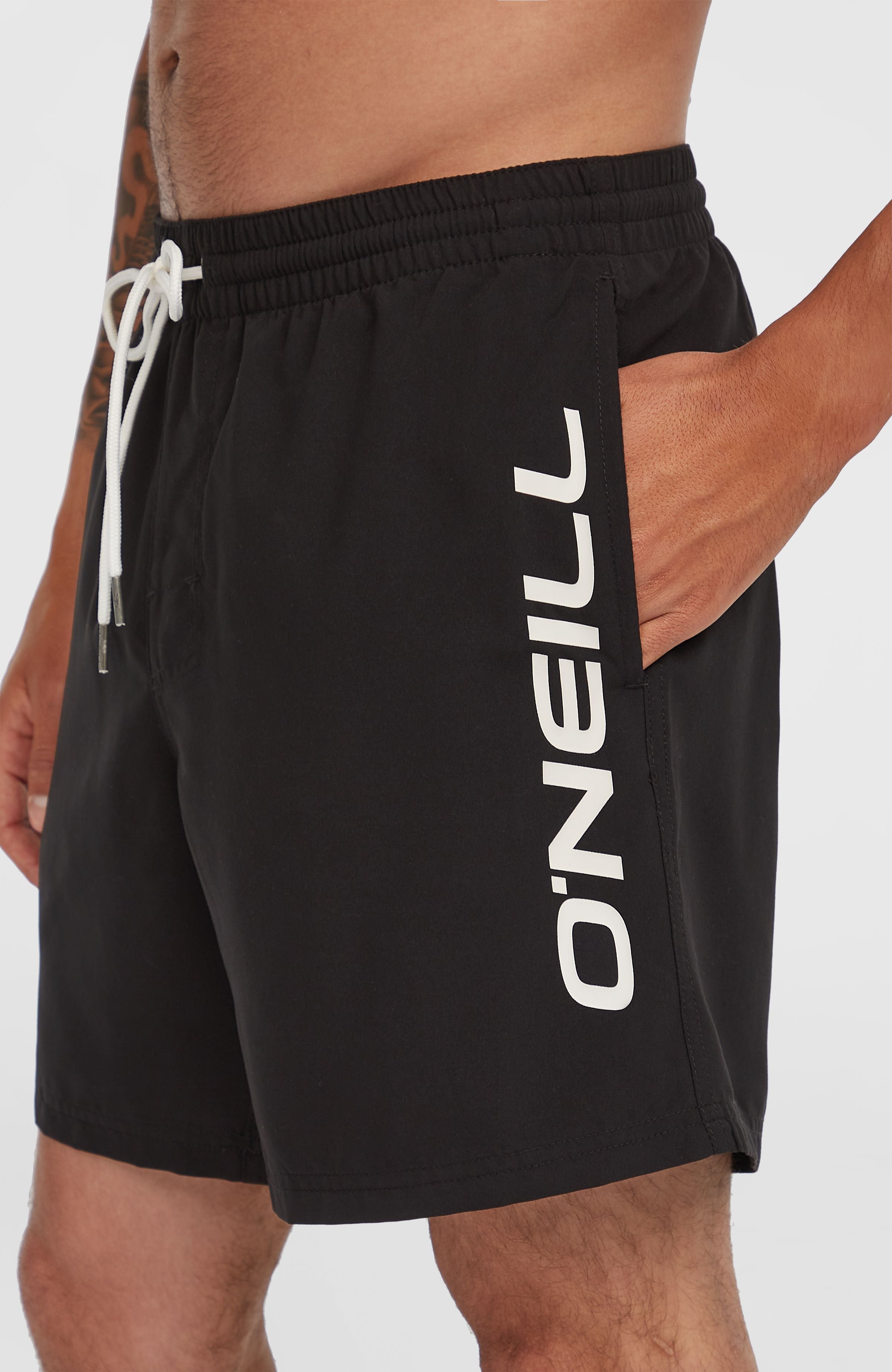 Badeshorts O'NEILL "CALI SHORTS WATER and SUN", Herren, Gr. M, N-Gr, schwarz (19010 schwarz out), Polyester, Sportlich, Badehosen Image