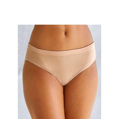 Slip LASCANA, Damen, Gr. 40/42, braun (toffee), Jersey, Obermaterial: 58% Baumwolle, 39% Polyamid, 3% Elasthan, figurbetont, Unterhosen, aus angenehm weicher Baumwolle Image