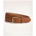 Brooks Brothers Men's Stitched Leather Belt | Medium Brown | Size 40
