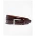 Brooks Brothers Men's Silver Buckle Leather Dress Belt | Burgundy | Size 34