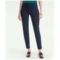 Brooks Brothers Women's Side-Zip Stretch Cotton Pant | Navy | Size 2