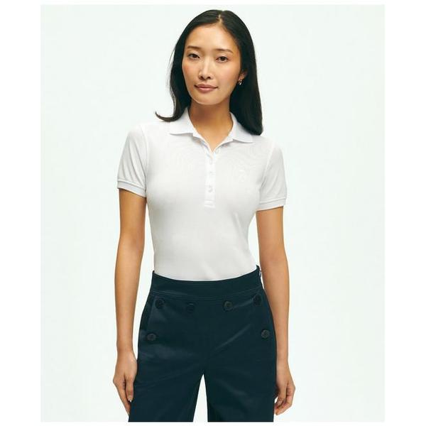 brooks-brothers-womens-supima-cotton-stretch-pique-polo-shirt-|-white-|-size-xs/