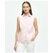 Brooks Brothers Women's Fitted Non-Iron Stretch Supima Cotton Sleeveless Dress Shirt | Pink | Size 8