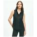 Brooks Brothers Women's Fitted Non-Iron Stretch Supima Cotton Sleeveless Dress Shirt | Black | Size 6