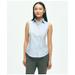 Brooks Brothers Women's Fitted Non-Iron Stretch Supima Cotton Sleeveless Dress Shirt | Light Blue | Size 16