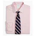 Brooks Brothers Men's Stretch Milano Slim-Fit Dress Shirt, Non-Iron Pinpoint Ainsley Collar | Pink | Size 14½ 33