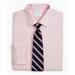 Brooks Brothers Men's Stretch Milano Slim-Fit Dress Shirt, Non-Iron Pinpoint Ainsley Collar | Pink | Size 16½ 33