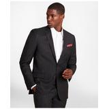 Brooks Brothers Men's Regent-Fit Striped Wool Twill Suit Jacket | Charcoal | Size 42 Long