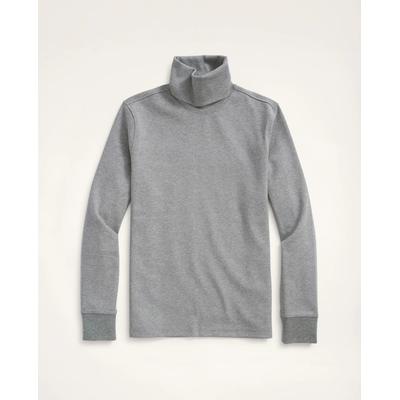 Brooks Brothers Men's Stretch Supima Cotton Turtleneck Shirt | Grey Heather | Size XL