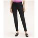 Brooks Brothers Women's Side-Zip Stretch Cotton Pant | Black | Size 4