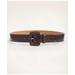 Brooks Brothers Women's Leather Croc Embossed Belt | Brown | Size Small