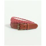 Brooks Brothers Men's Braided Cotton Belt | Red | Size 44