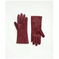 Brooks Brothers Women's Lambskin Gloves with Cashmere Lining | Burgundy | Size 7½