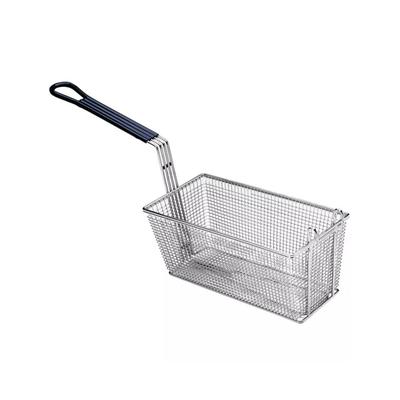 Pitco P6072146 Fryer Basket w/ Uncoated Handle & Front Hook, 13 1/4" x 6 1/2" x 5 3/4"