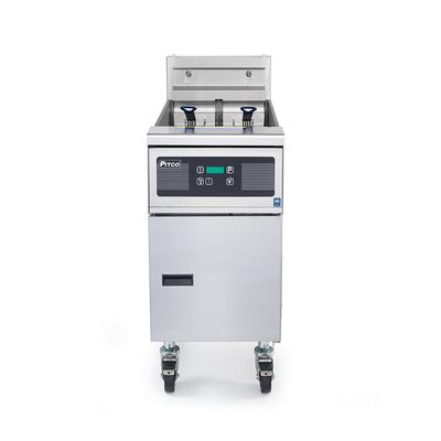 Pitco SE14R 240/3 Commercial Electric Fryer - 50 lb Vat, Floor Model, 240v/3ph, Stainless Steel
