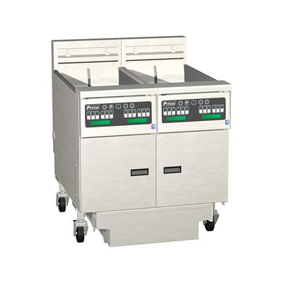 Pitco SE14T 208/3 Commercial Electric Fryer - (2) 25 lb Vats, Floor Model, 208v/3ph, Stainless Steel