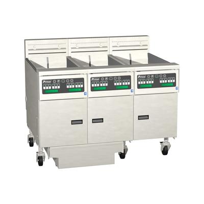 Pitco SE14X-3FD Commercial Electric Fryer - (3) 50 lb Vats, Floor Model, 208v/3ph, Stainless Steel