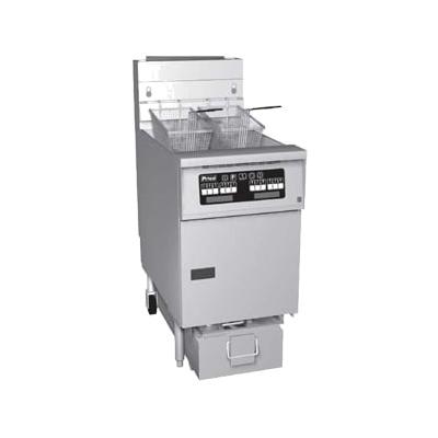 Pitco SE18RS-3FD 220/1 Commercial Electric Fryer - (3) 90 lb Vats, Floor Model, 220v/1ph, Stainless Steel