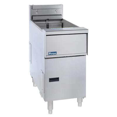 Pitco SE18RS-4FD 208/3 Commercial Electric Fryer - (4) 90 lb Vats, Floor Model, 208v/3ph, Stainless Steel