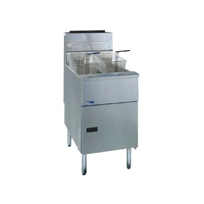 Pitco SE18S-4FD 220/1 Commercial Electric Fryer - (4) 90 lb Vats, Floor Model, 220v/1ph, Stainless Steel
