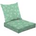 2-Piece Deep Seating Cushion Set seamless hand drawn ginkgo biloba leaves Beautiful design for textile Outdoor Chair Solid Rectangle Patio Cushion Set
