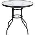 Summer Clearance! 31 inch Patio Table Outdoor Table Outdoor Dining Table Patio Dining Table Wrought Iron Weather Resistant Patio Furniture for Patio Outdoor Pool Balcony (Round)