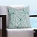 SIScovers Paradise Palm Solarium Indoor/Outdoor Throw Pillow Paradise Palm Turquoise 16 x 16