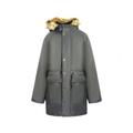 Fred Perry Mens Padded Waxed Cotton Hooded Black Parka Jacket - Size Medium